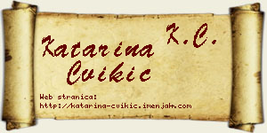 Katarina Cvikić vizit kartica